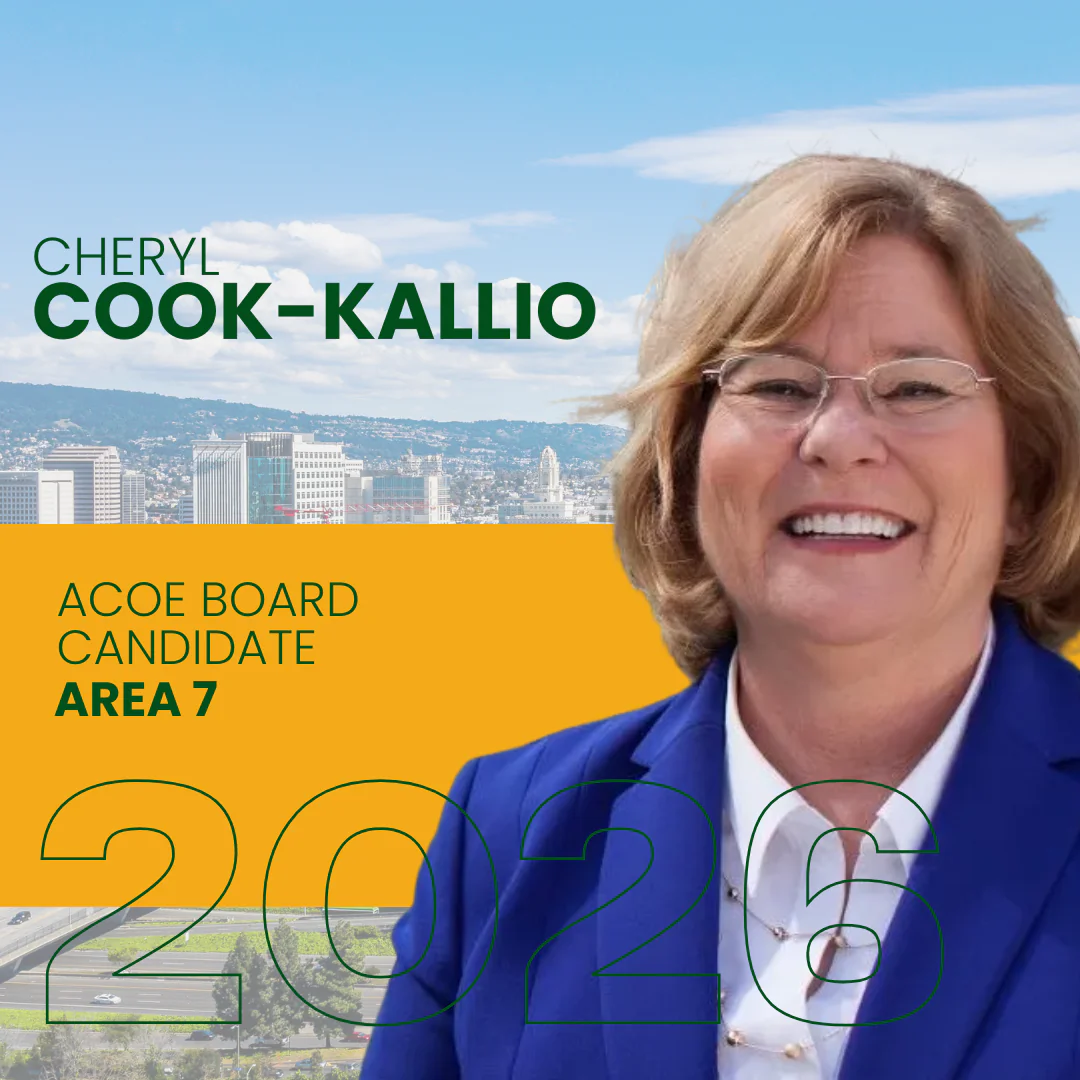 Cheryl Cook Kallio Acoe Board Candidate Area 7