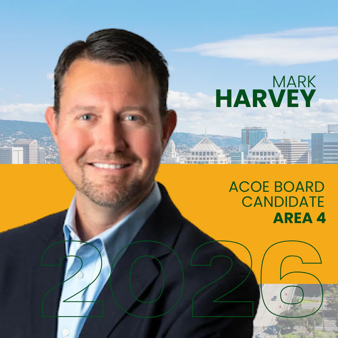 Mark Harvey Acoe Board Candidate Area 4