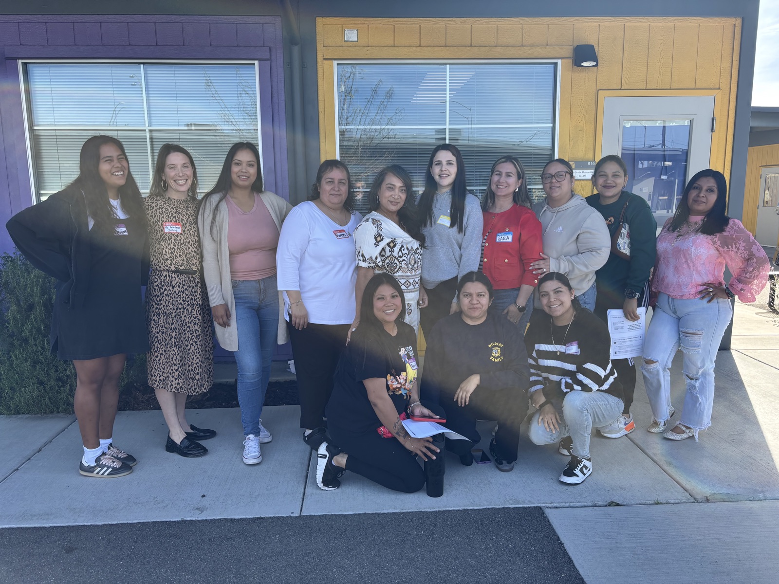 Group of Lit for Literacy parent leaders outside their school site